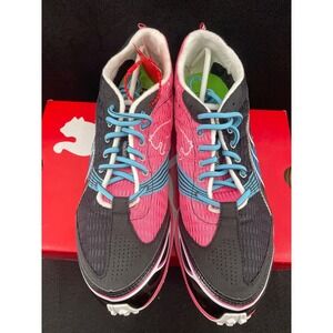 Womens 11.5 Puma Haraka XCS Track Shoes‎ Cleats Spikes Running Pink Blue Black